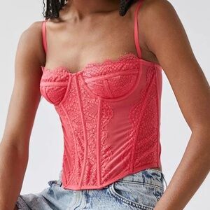 SIZE XL. URBAN OUTFITTERS MODERN LOVE CORSET HOT PINK